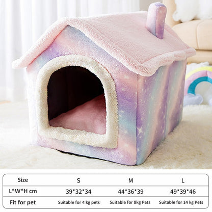Soft Winter Dog Bed House