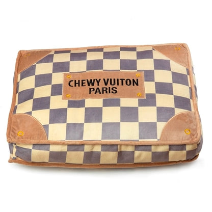 Checker Chewy Vuiton Bed Soft, Washable Dog Bed