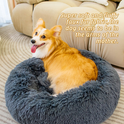 Washable Anti Anxiety Fluffy Dog Bed