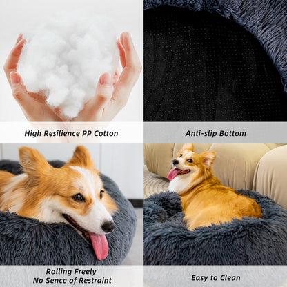 Washable Anti Anxiety Fluffy Dog Bed