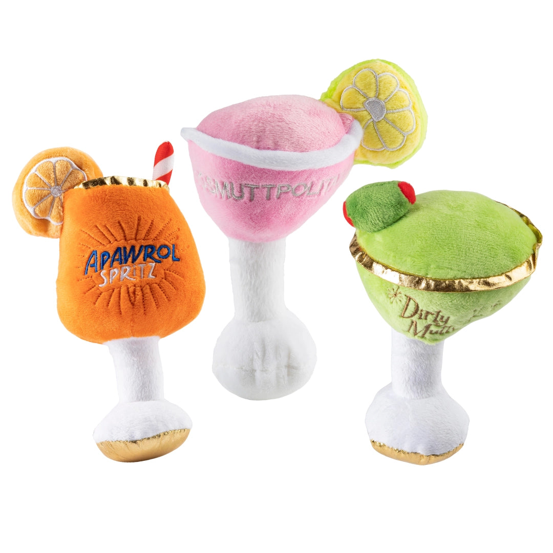 Haute Diggity Dog Cocktail Hour Bundle Squeaker Dog Toy