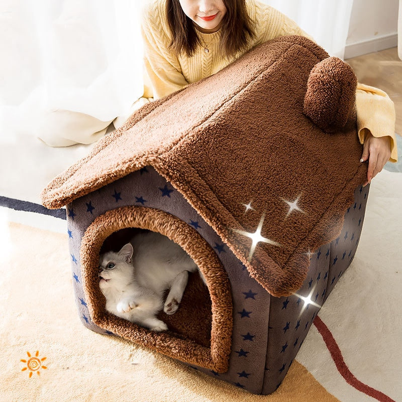 Soft Winter Dog Bed House